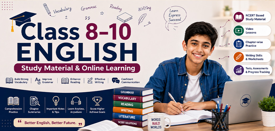 Class 8–10 English Online Learning - Padhaion